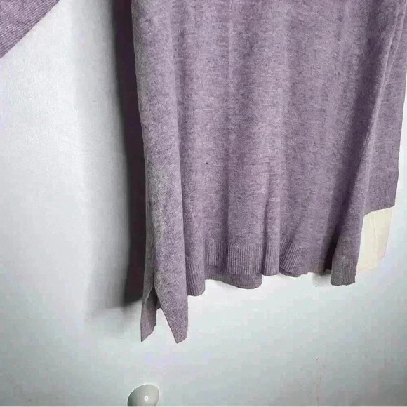 J. Crew Lavender V-Neck Sweater with Shirt Cuffs - Picture 3 of 6
